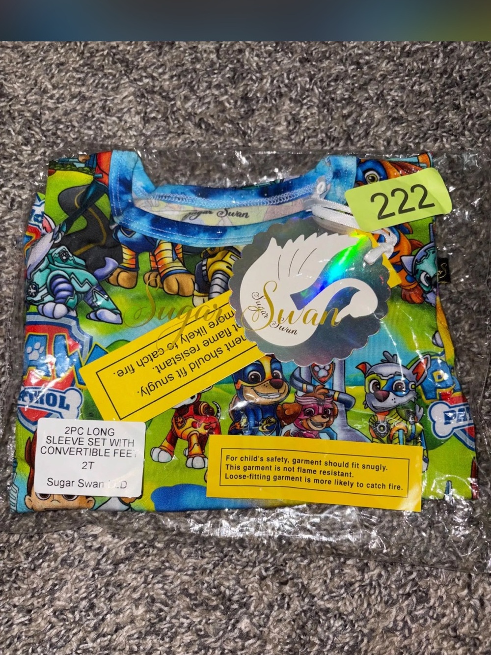 Sugar Swan Paw Patrol LS Set 2T NIB